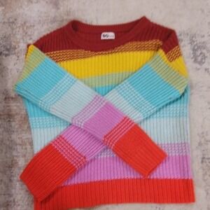 Goods For Life (SO) Size XL (Girl)Vibrant Multicolor Striped Sweater